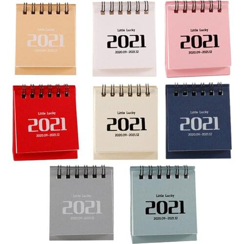 5pcs Small Desk Calendar Convenient 2021 Mini Calendar durable anti-break Minimum Size Convenient to Carry ideal gift for family