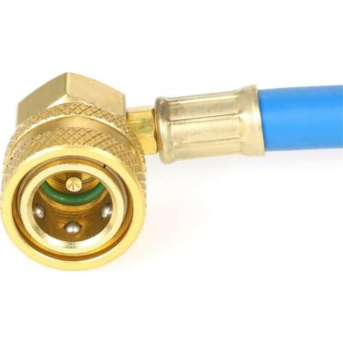 1Pcs Car AC Air Conditioning R134A Refrigerant Recharge Hose Pressure Gauge Measuring Kit Aluminum Copper Rubber Car Accessories