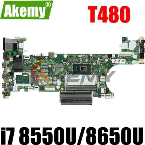 For Lenovo Thinkpad T480 Laptop Motherboard ET480 NM-B501 With i7 8550U/8650U CPU 100% Fully Tested FRU 01YR342 01YR332 01YU855