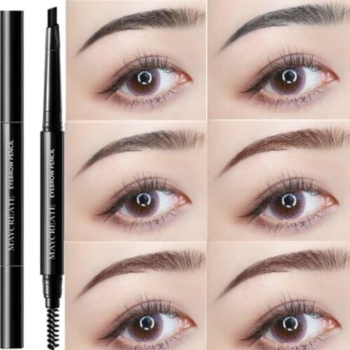 MayCreate 1.5mm Microblading Eye Brow Pen Natural Brown Gray Black Eyebrow Pencil Beauty Eye Makeup Waterproof Brows Pencil