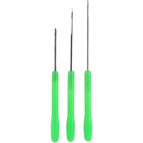 3 in 1 Carp Rigging Bait Needle Kit Tool Set Fish Drill Pesca Tackle Rigging Tool Kit Hook Stringer Drill Fishing Accessories