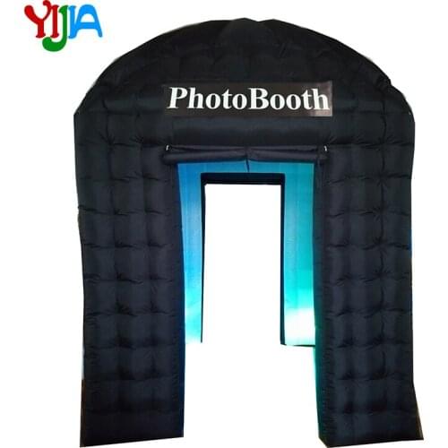 New Type Customized Inflatable photo booth Portable LED Photo Booth Cabin 3M High Top Circular Inflatable Photo Booth Tent