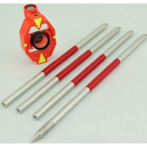 NEW Mini Prism With 4 Poles For Total Station Prism Constant = + 17.5 MM
