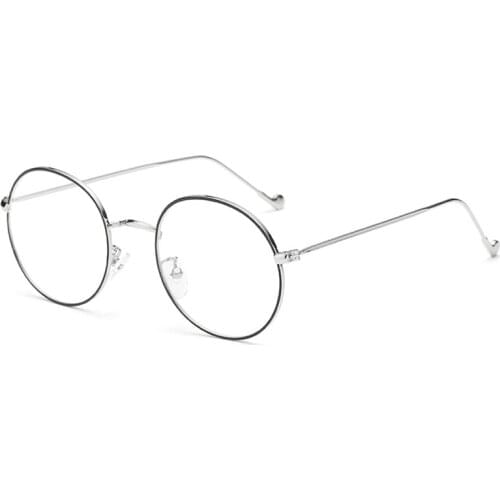 New 2018 Blue Light Blocking Glasses Metal Myopia Optical Glasses Frame Round glasses transparent For Women Men Spectacles N9