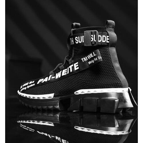 2020 Autumn New Brand Socks Sneakers Men Shoes Casual High Top Hip Hop light Breathable Male Shoes Footwear white Sport shoes