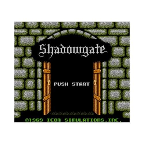 Shadowgate Region Free 8 Bit Game Card For 72 Pin Video Game Player