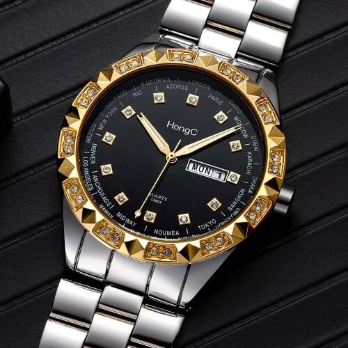 Steel Belt Quartz Mens Watch Luminous Calendar Male Watches Relogio Masculino Montre