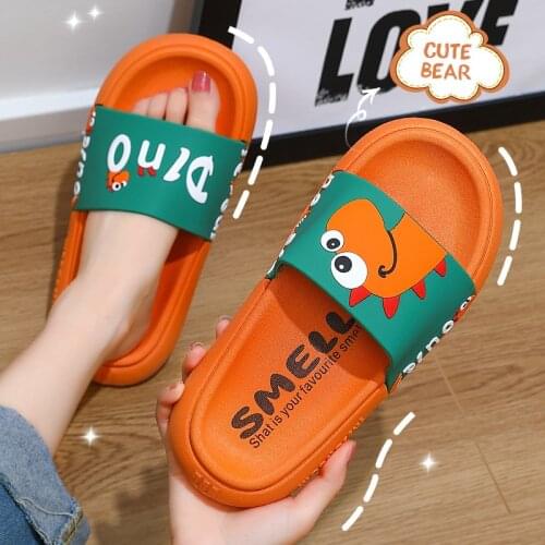 Slippers womens summer indoor cute cartoon family of three household children baby children girls mens drag