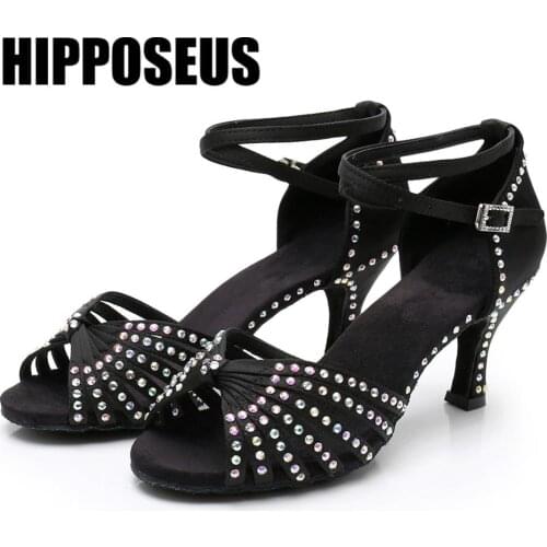 Hipposeus Ballroom Dance Shoes Latin Dance Shoes For Women Ladies Girls Cha Cha Tango Indoor Dancing Shoes Salsa Sandral