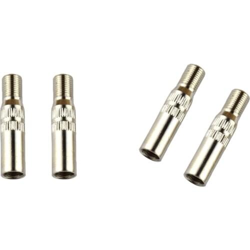 Pack of 4 39mm / 1.54inch Chrome Plated Brass Bike Motorcycle Tire Valve Extension Caps Covers