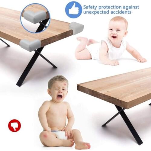 16PCS Baby NBR Safety Protection Bumper L-shaped Table Corner Anti-collision Protection Table Edge Protector Prevent Bumps
