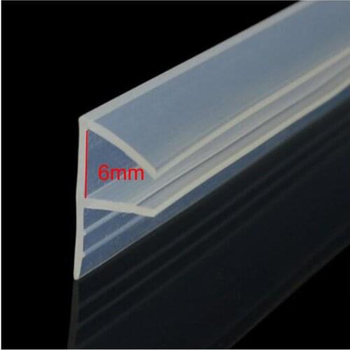 3 meters F shape shower room door window silicone rubber glass seal strip weatherstrip for 6mm glass