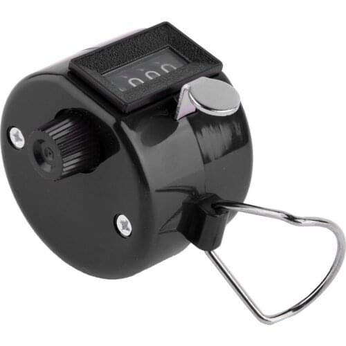 4 Digit Portable Convenient Plastic + Metal Hand Held Tally Counter Manual Palm Clicker Number Counting Golf