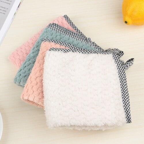 5pcs Kitchen Anti-grease Wiping Rags Efficient Superfine Fiber Cloth Home Washing Dish Multifunctional Cleaning Tools 25x25cm