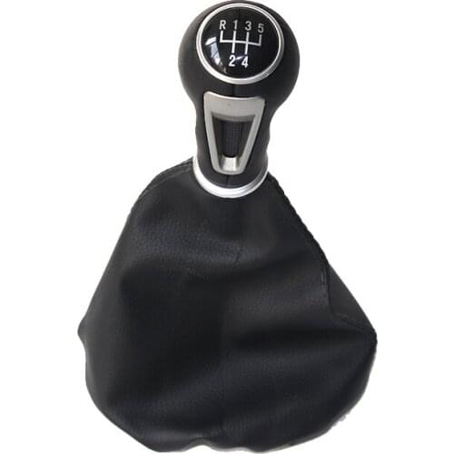 5 speed Leather Car Shift Gear Knob Lever Gaitor Boot Cover For Seat Leon 2000 2001 Toledo 1999 2000 2001 Auto Accessories