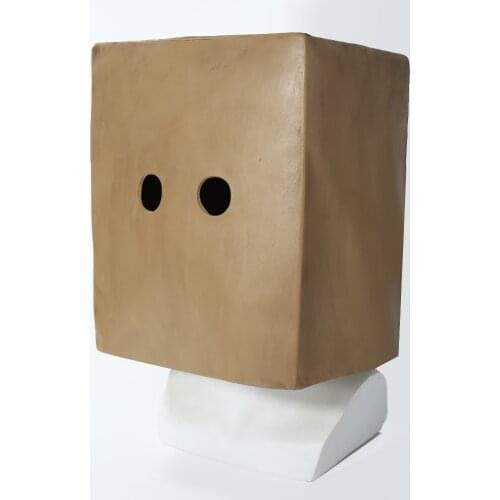 Anime Square Latex Mask Headgear Halloween Funny Dance Cosplay Props