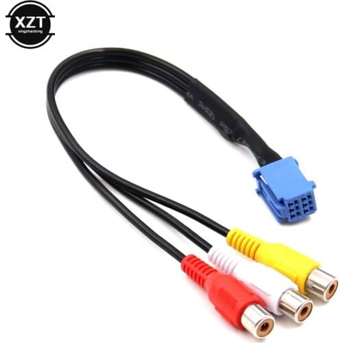 1pcs For Car RCA Adapter VTR Cable For Toyota 6 Pin Blue AV Port connector for NSZT-W62G NSCT-D62D(N161) hot sale