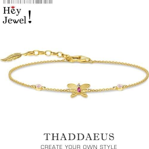 Bracelet Gracile Butterfly Gold 2020 New Link Chain 925 Sterling Silver Romantic Fashion Jewelry Magical Garden Gift For Women