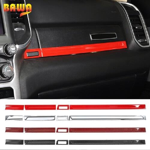 BAWA Car Interior Center Console Decoration Strip Cover Stickers for Dodge RAM 2018-2021 Car Accessories