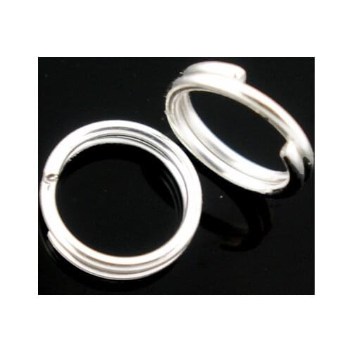 DoreenBeads 150 PCs silver color Double Loops Open Jump Rings 8mm Dia. Findings, Hot new