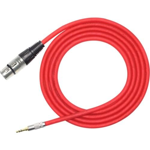 3.5MM male pulg to 3 pin XLR Microphone extension cable,Used to connect mobile phone computer amplifier cable