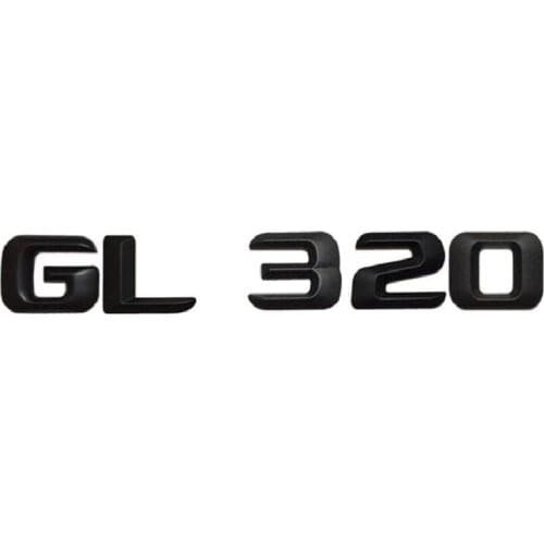 Matt Black " GL 320 " Car Trunk Rear Letters Words Number Badge Emblem Decal Sticker for Mercedes Benz GL Class GL320