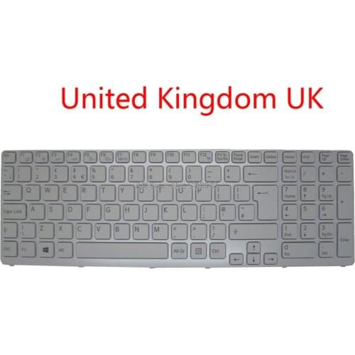 Laptop UK BG HU BE GR IT GK SL Keyboard For SONY SVE151 SVE17 Bulgaria Hungary Belgium Germany Italy Slovenian United Kingdom