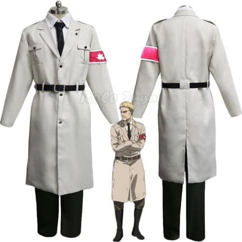 Japan Anime Cosplay Attack on Titan Season 4 Marley Military Uniform Costume For Men S-2XL C158M156