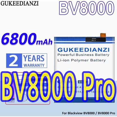 Original GUKEEDIANZI 6800mAh V636468P BV 8000 Replacement Battery For Blackview BV8000 / BV8000 Pro Mobile Phone Batteries