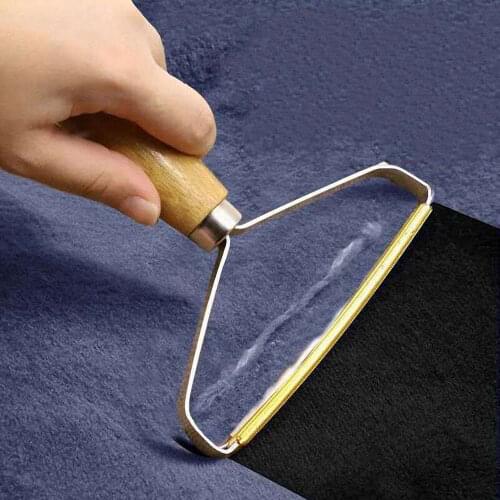 Portable Manual Clothes Lint Remover Fuzz Fabric Shaver Brush Tool Coat Double Sided Fur Removal Device for Home Travel