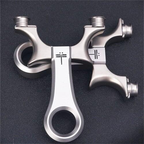 Outdoor hunting Slingshot Catapult Material is Titanium alloy+Aluminum alloy shooting Fast bow Launcher Steel ball toy Catapult