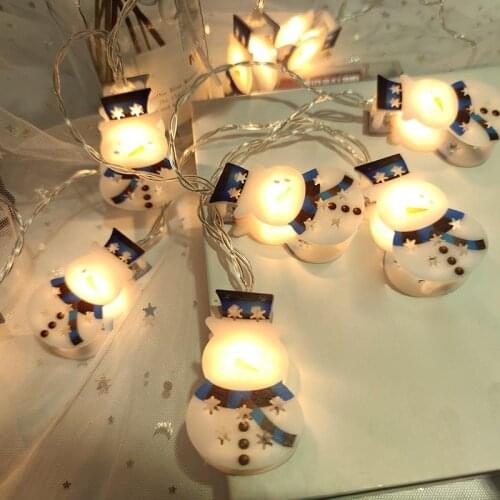 Christmas Lights Snowman Decorative Christmas String Light20m 20 LEDs String Lights Party 2022 New Year Decoration