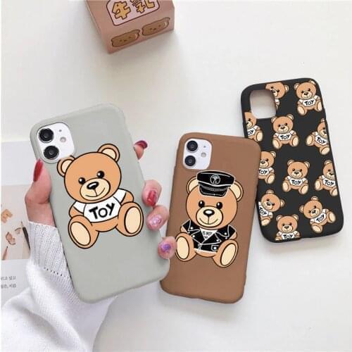Silicone Couqe For Huawei P30 P20 Pro P40 Honor 9X 8X 8A 9C 10i 10X Mate 20 10 Lite E P Smart 2021 Y6 Y7 Y9 2019 Italy Bear Case