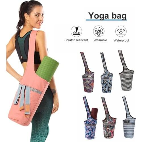 Portable Yoga Mat Bag Fashion Sports Yoga Mat Tote Storage Shoulder Bag Backpack Sling Carrier Fitness Supplies