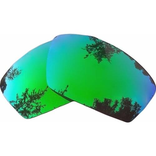 Green Mirrored Replacement Lenses for Square Whisker Sunglasses Frame 100% UVA & UVB Anti-Reflective