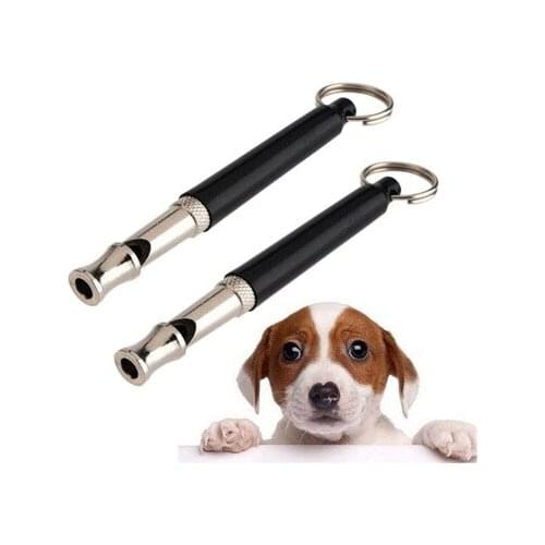 1pcs Portable Pet Whistle Flute Stop Barking Silent Ultrasonic Sound Dog Training Repeller Train With Strap Keychain Dog Flute