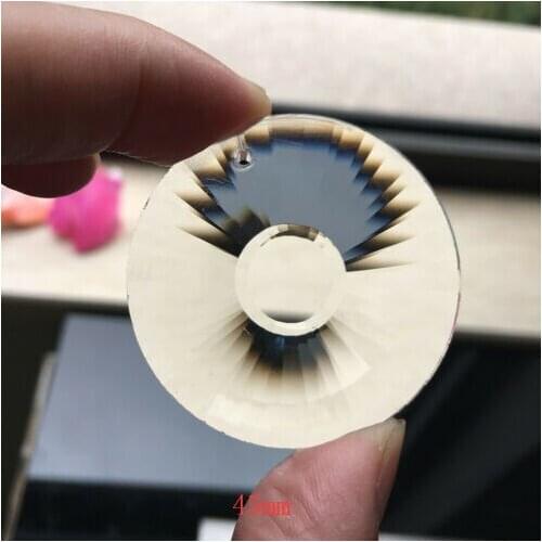 12pc Round Faceted 45mm Clear Crystal Criss Prism Suncatcher Glass Chandelier Pendant