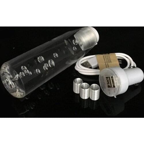 15cm Universal Car Truck Manual Gear Shift Knob Stick Lever Shifter Blue LED with USB Charger