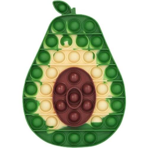 20CM Avocado Squeezing Toy Waterproof Press Bubble Sensory Toy Relieve Stress Silicone Decompression Toy for Kids Adults