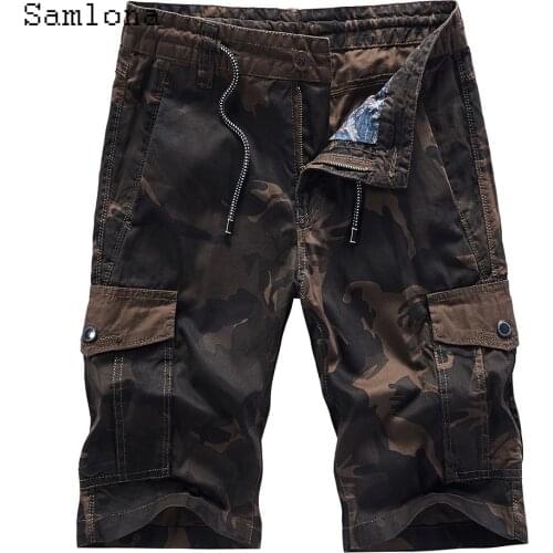 2021 Stylish simplicity Men Camouflage Shorts Plus Size 3xl Men Fashion Half Pants Casual All-match Zipper Pocket Cargo Shorts