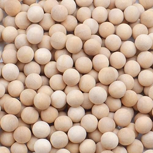 300 Pieces Unfinished Wooden Balls, Mini Round Craft Balls for DIY Projects, Kids Arts and Craft Supplies, 0.3 Inches Diameter