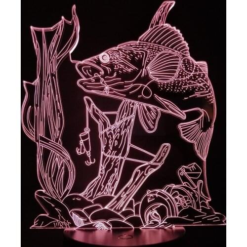 3D Lamp Damsel-fish Battery Powered Awesome Gift for Teenager 7 Color with Remote Dropshipping 2019 Led Night Light Lamp