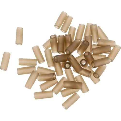 50pcs Rubber Tubes Carp Fishing Terminal Rig Sleeves Anti Sleeve Tool