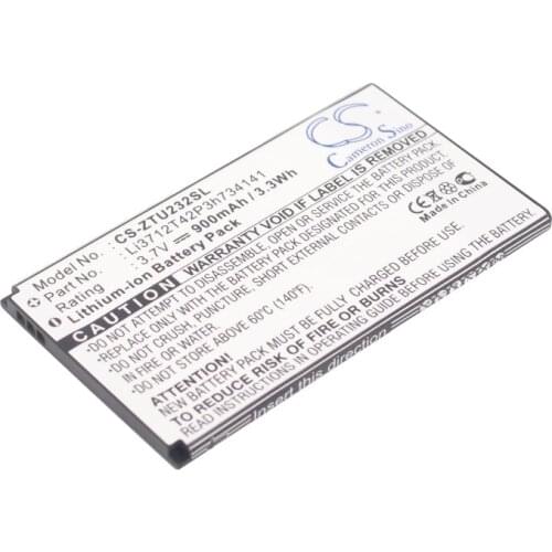 CS 900mAh/3.33Wh battery for ZTE N960, U236, X920 Li3712T42P3h734141