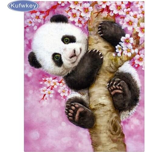 DIY 5D Diamond embroidery painting animals panda tree picture of rhinestones diamond embroidery with diamond mosaic sets decor