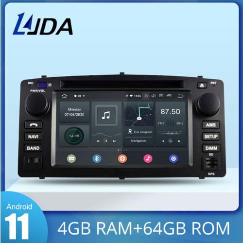 LJDA Android 10.0 Car DVD Player For Toyota Corolla E120 BYD F3 GPS Navigation Stereo 2 Din Car Radio 4G+64G Multimedia DSPIPS