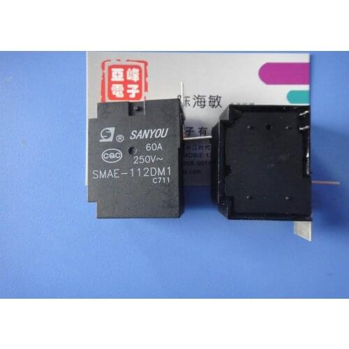 Free shipping lot (5 pieces/lot) SANYOU SMAE-112DM1 12VDC 60A Power Relay original New