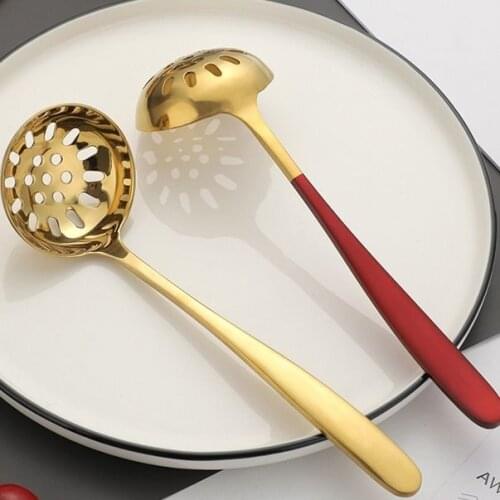 Big Soup Noodles Soup Stainless Colander Spoon Thicken Ladle Cooking Spoon Kitchen Cooking Spoon Useful Kitchen Cooking Tool