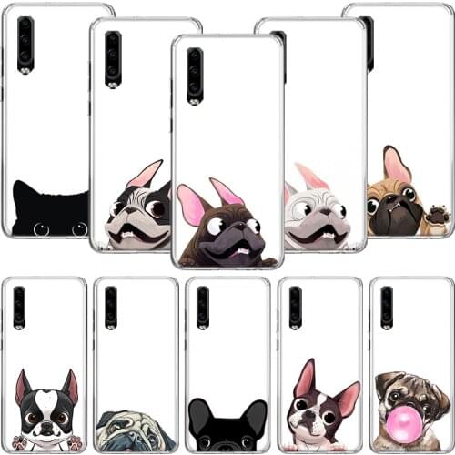 Pug Dog French Bulldog Phone Case For Huawei P30 P40 P20 P10 Mate 20 10 30 Lite Pro P Smart Z Plus Printing Cover Coque Shell