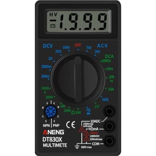 Digital Multimeter Voltmeter Ammeter Ohmmeter DC10V~1000V 10A AC 750V Current Tester Test LCD Display